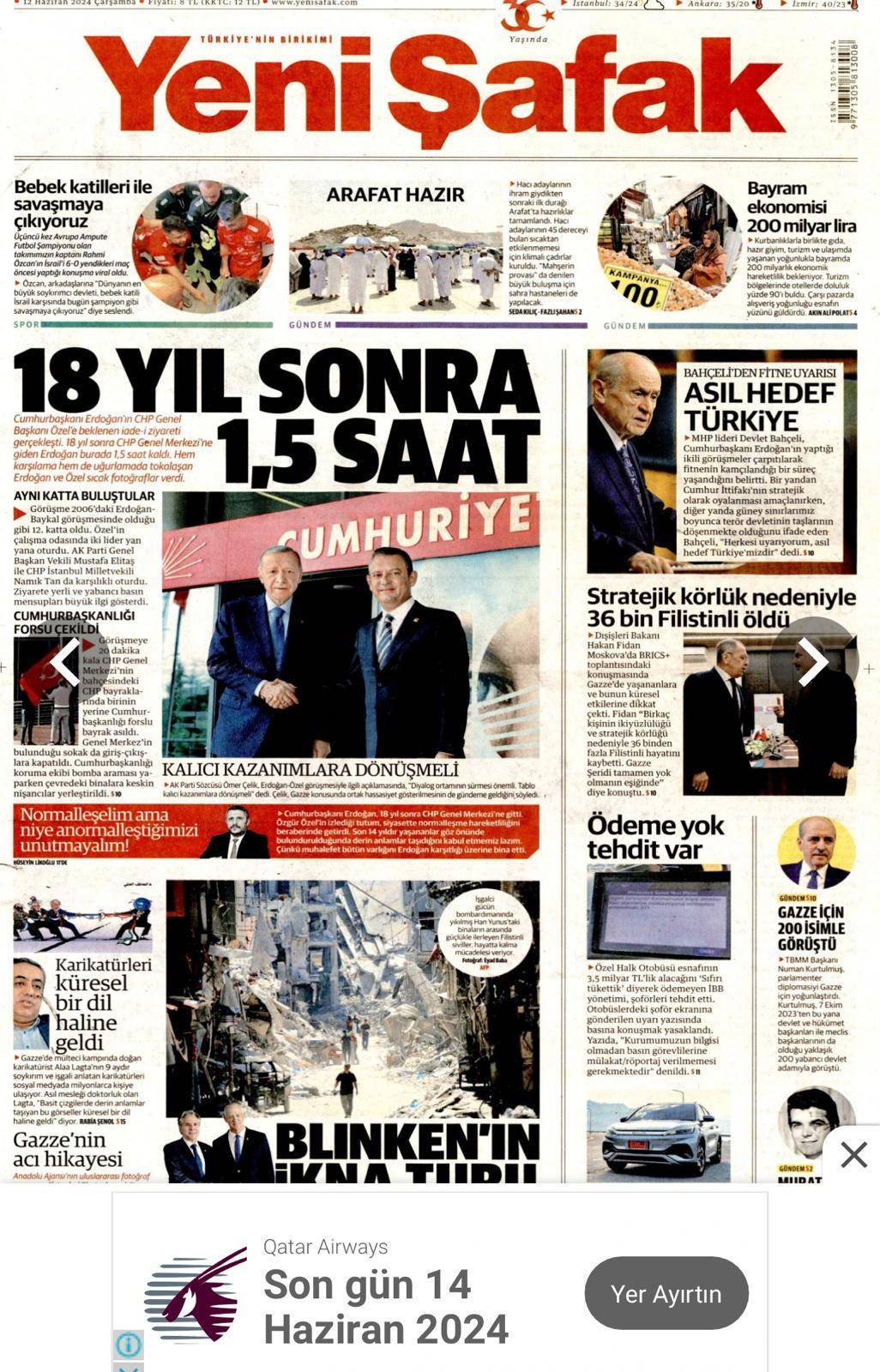 Sabah, Hürriyet, Yeni Şafak ve MHP'ye Yakın Gazete Özel-Erdoğan Görüşmesini Böyle Gördü! 5